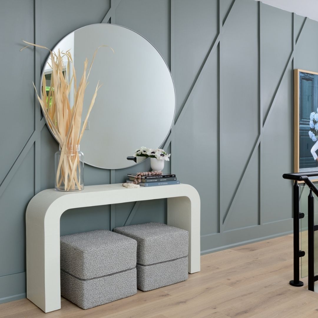 modern entryway table Design by MICHELLE BERWICK  Photography by LARRY ARNAL